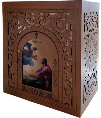 Wooden altar table, corner 107×78cm (height 101cm)