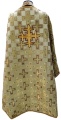 Priest Vestments, Greek Style, Brocade Fabric "Patriarchal Cross" with Sewn-on Galloon