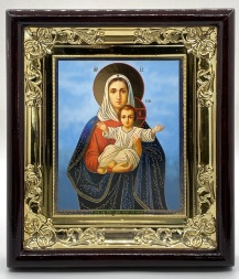 Icon of the Mother of God "I Am with You and No One Against You" 26.5×23.5×4