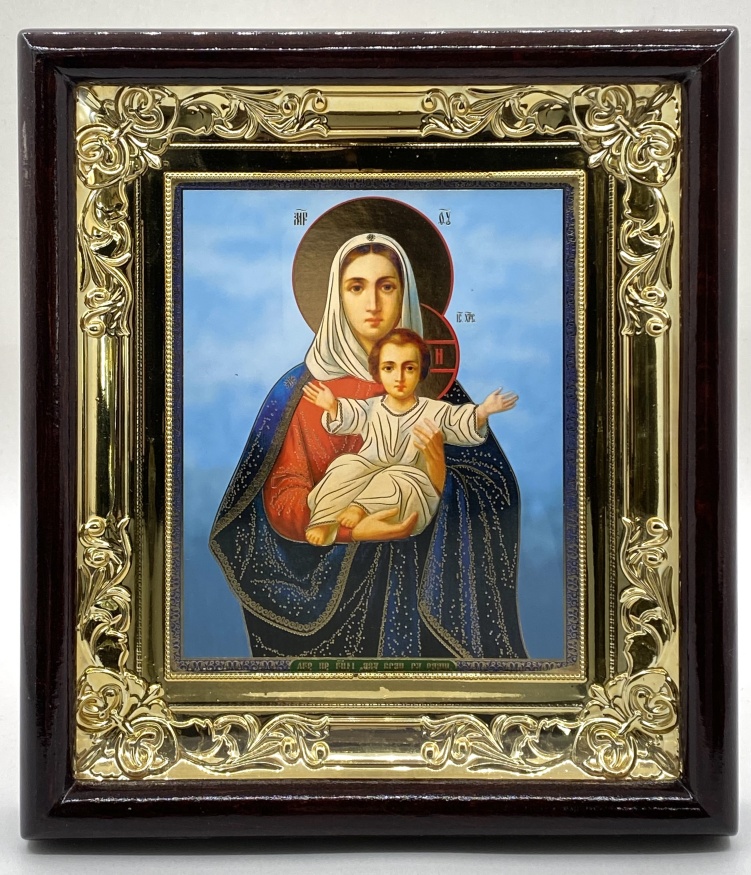 Icon of the Mother of God "I Am with You and No One Against You" 26.5×23.5×4