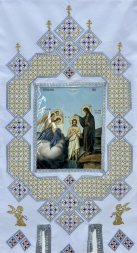 Embroidered Banners (Pair) with a Set of Icons