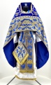 Priest Vestment Combined from Brocade with Embroidered Epitrachelion