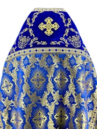 Priest Vestment Combined from Brocade with Embroidered Epitrachelion