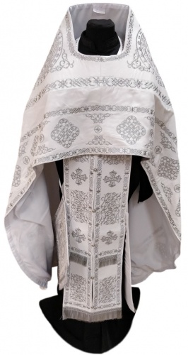 Priest Vestments, Embroidered Velvet, Embroidery "Circle" with Embroidered Galloon