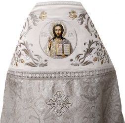Priest’s Vestment Combined from Brocade "Angels", with Embroidered Epitrachelion, Embroidery "Rose"