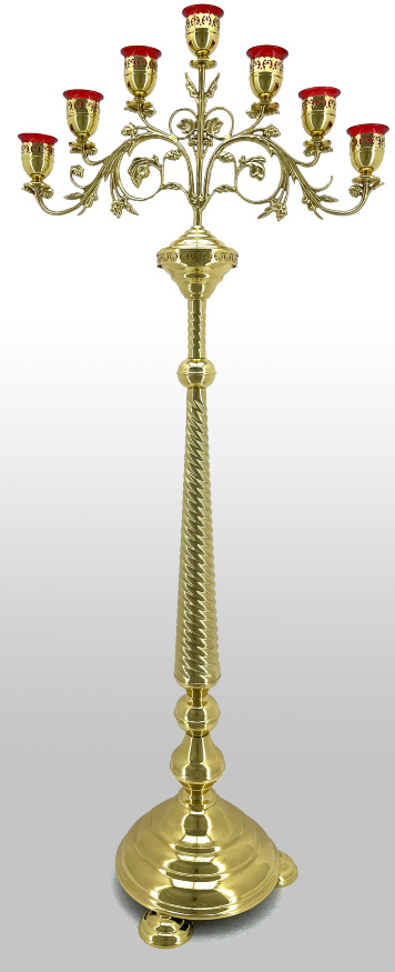 Seven-Branched Altar Candlestick No. 8 - 1 (mini, brass)