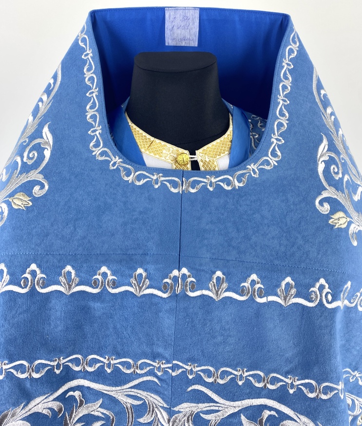 Priest Vestments embroidered on Aloba, "Rose" embroidery with embroidered galloon
