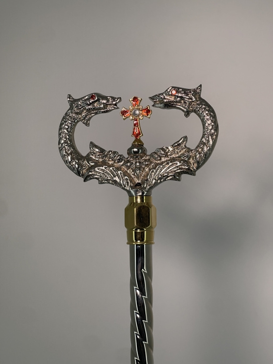 Metal Staff (combined), height 153cm
