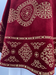 Priest Vestments, Embroidered on Velvet, Embroidery "Circle" with Embroidered Galloon