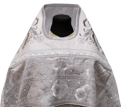 Priest Vestments Combined from Brocade "Athonite Cross", with Embroidered Epitrachelion, Embroidery "New Embroidery"