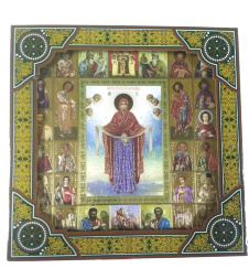 Icon of the Mother of God "Protection" 26×26 cm