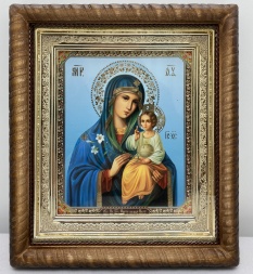 Icon of the Mother of God "Unfading Blossom" 22.5×25.5 cm
