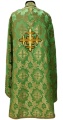 Priest Vestment Greek Style, Brocade Fabric "Solar Cross" with Sewn Braid