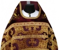 Priest Vestments Combined Brocade "Tsar's Cross" with Embroidered Epitrachelion, Embroidery "New Embroidery"