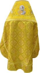 Priest Vestments Combined from Brocade "Flory Cross", with Embroidered Epitrachelion, Embroidery "New Pattern"