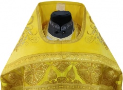 Priest Vestments Combined from Brocade "Flory Cross", with Embroidered Epitrachelion, Embroidery "New Pattern"