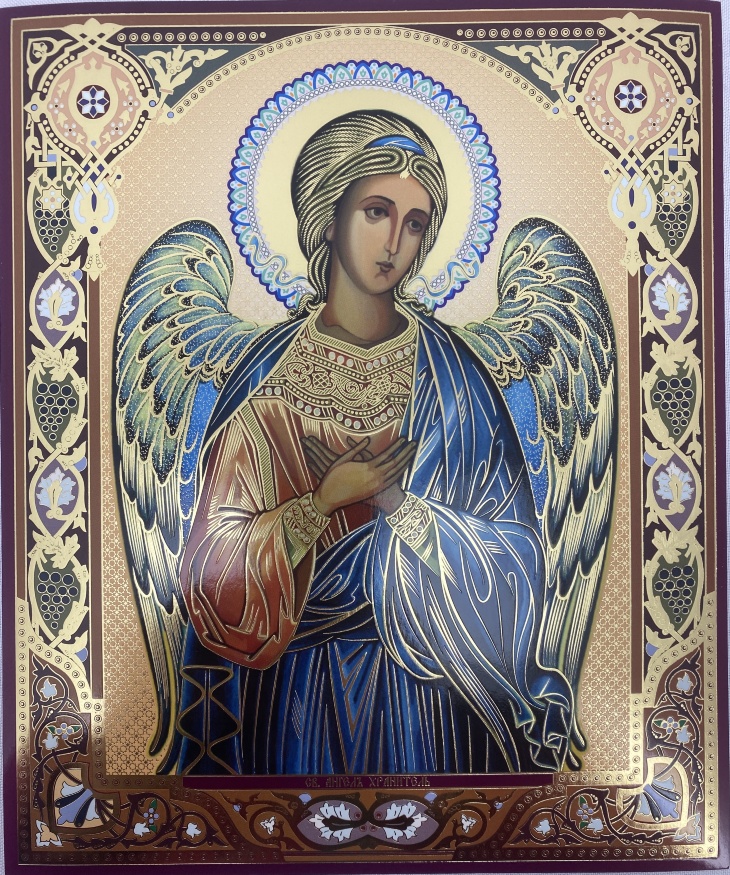 Icon of Saint Guardian Angel (painted, hand-painted) 24x20cm