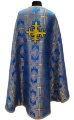 Priest Vestments, Greek Cut, "Pokrovsky Cross" Fabric with Sewn Galloon