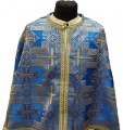 Priest Vestments, Greek Cut, "Pokrovsky Cross" Fabric with Sewn Galloon