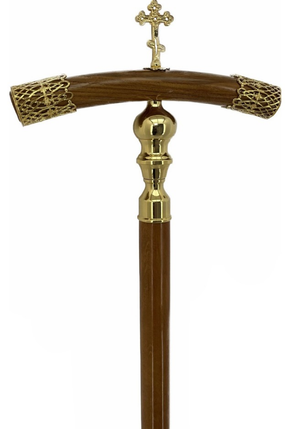 Abbot’s Staff with Cross, gold-plated