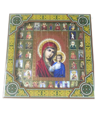 Icon of the Mother of God "Kazan", 26x26 cm