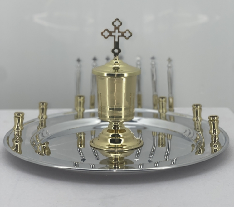 Set for Unction, Combined, Ø30.4cm, Height 18cm (Brass + Aluminum, Without Applicators)