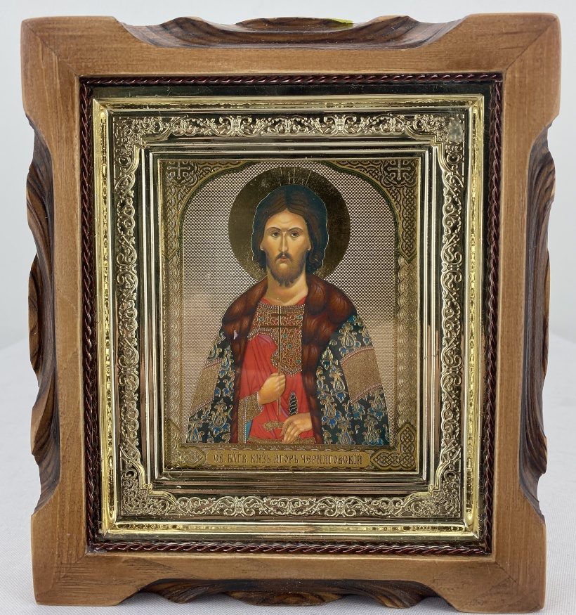 Icon of Saint Blessed Prince Igor of Chernigov 19x17