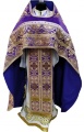 Priest Vestments Combined from Brocade "Kyiv Cross", with Embroidered Epitrachelion, Embroidery "New Embroidery"