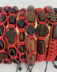 Braided Bracelets, Red