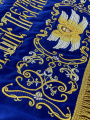 Shroud of the Mother of God on velvet 120×80 cm (embroidery ornament 2, embroidered and decorated center)