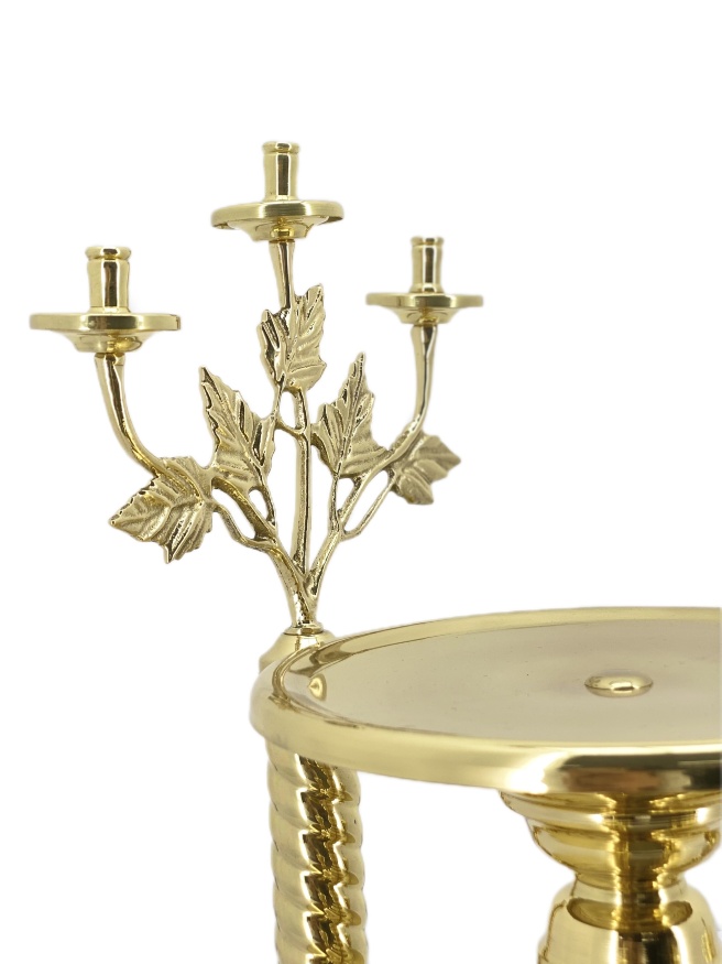 Casting Dish, Brass, Diameter 31cm, Height 38cm, No. 1