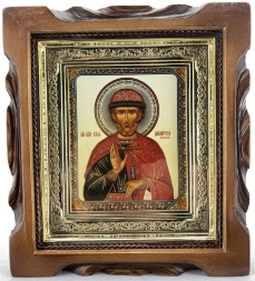 Icon of Saint Blessed Prince Dmitry Donskoy 19x17