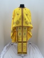 Priest Vestment, Greek Cut, Embroidered with French Cross Stitch on Gabardine with Embroidered Galloon