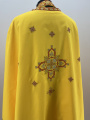 Priest Vestment, Greek Cut, Embroidered with French Cross Stitch on Gabardine with Embroidered Galloon