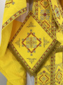 Priest Vestment, Greek Cut, Embroidered with French Cross Stitch on Gabardine with Embroidered Galloon