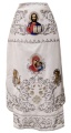 Vestments for Priest, Embroidered on Velvet, Embroidered Center with Icons, with Embroidered Galloon