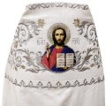 Vestments for Priest, Embroidered on Velvet, Embroidered Center with Icons, with Embroidered Galloon