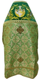 Priest Vestments Combined from Brocade "Sunflower" with Embroidered Epitrachelion, Embroidery "New Pattern"