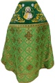 Combined Vestment Made of Green Brocade with Embroidered Epitrachelion Fabric "Florivsky Cross" Embroidery "Rose"