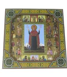 Icon of the Mother of God "Unbreakable Wall" 26×26 cm
