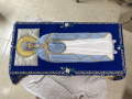 Epitaphios of the Mother of God on velvet 160×100cm (embroidery Rose, embroidered and decorated center)