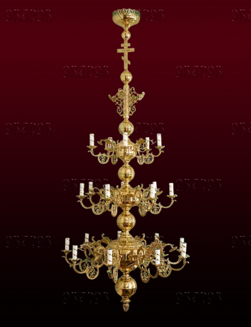 Chandelier with 3 tiers, 21 candles (No. 35)