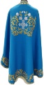 Priest Vestments Greek Style, Embroidered Gabardine, "Rose" Embroidery with Sewn Galloon