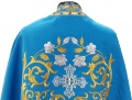 Priest Vestments Greek Style, Embroidered Gabardine, "Rose" Embroidery with Sewn Galloon