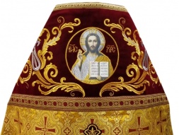 Priest Vestments Combined Brocade with Embroidered Epitrachelion, Embroidery "New Embroidery"