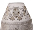 Priest Vestment Combined from Brocade "Greek Cross" with Embroidered Epitrachelion, Embroidery "Lily"