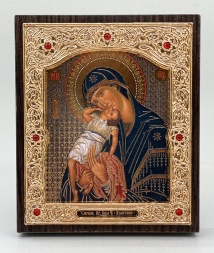 Icon of the Mother of God "Tenderness to the Infant" 11×13