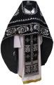 Priest Vestments, Embroidered on Velvet, Embroidered Central Part, with Embroidered Galloon