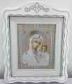 Icons "Wedding Couple" foil-stamped, white, silver-plated, 30x24cm