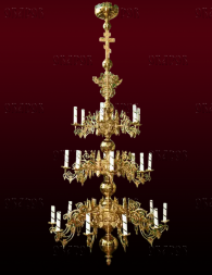 Chandelier, 3 tiers, 24 candles (No. 5)